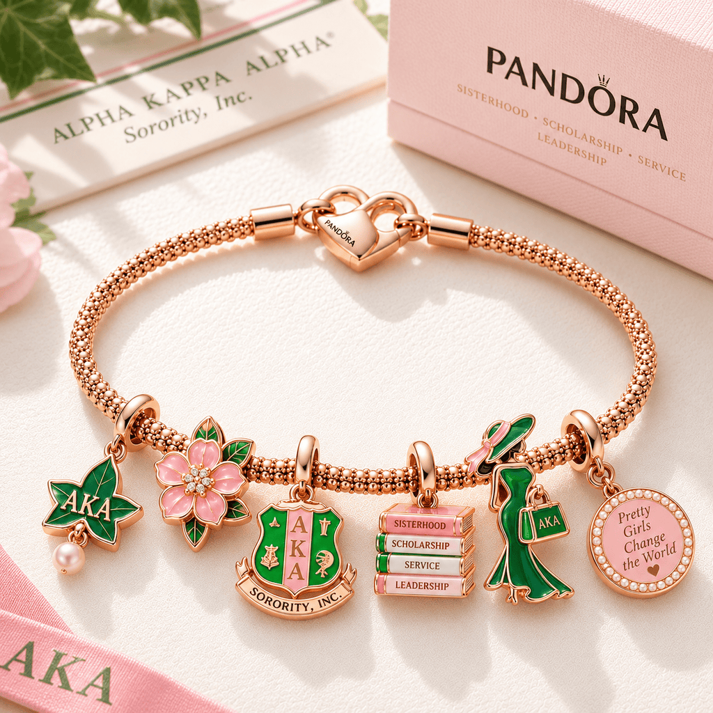 AKA Rose Gold Charm Bracelet Set TTTT