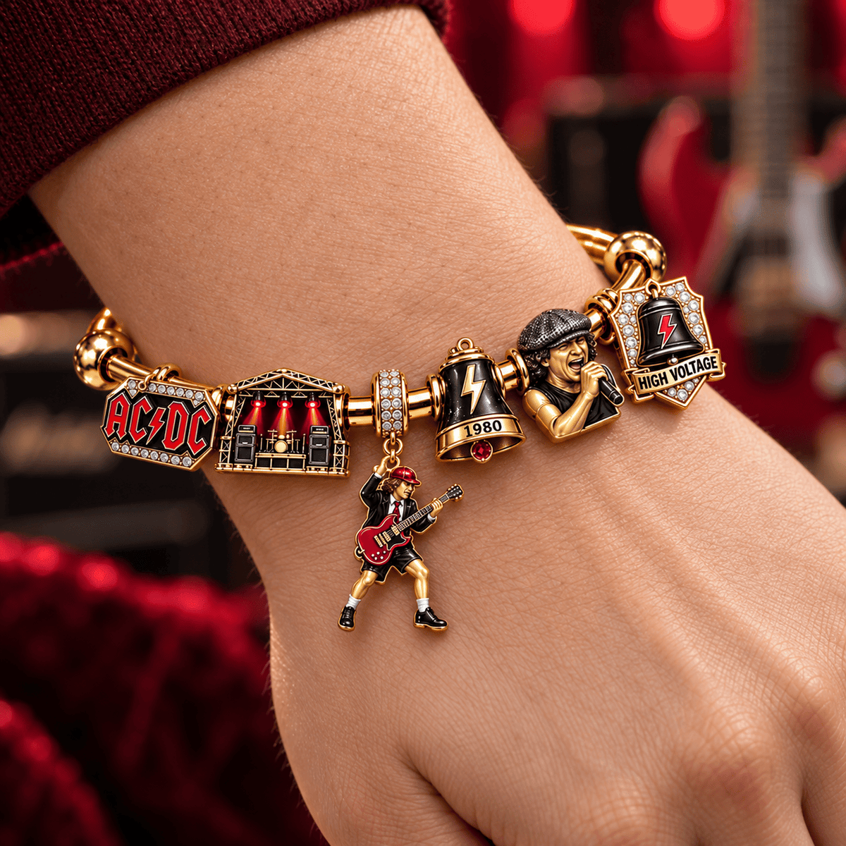 ACD Silver Charm Bracelet Set NTVA