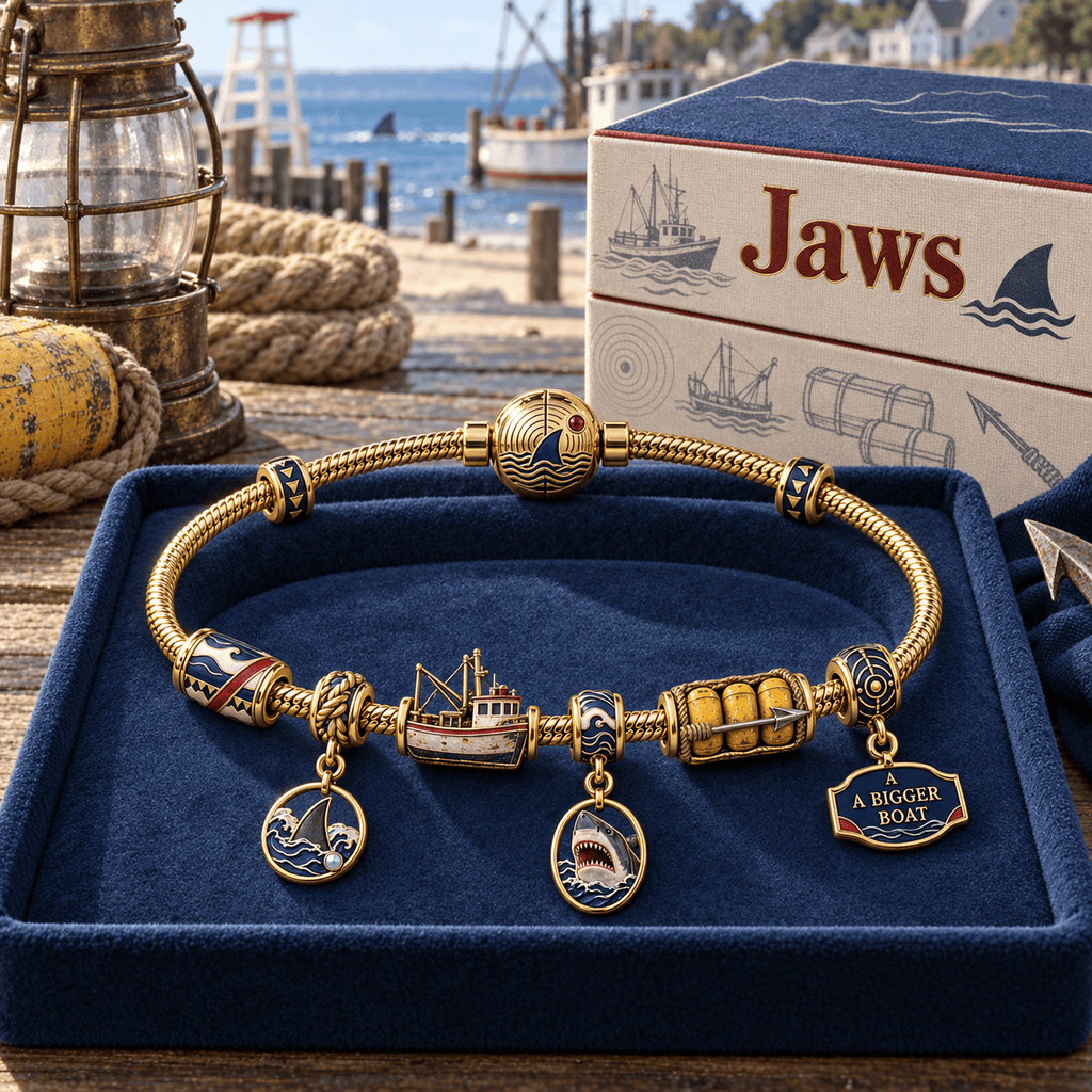 JAWS Gold Charm Bracelet Set HQH